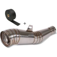 Exhaust Systems Zaddox Set SA4 Auspuff GP Edelstahl und Hitzeschutzband kompatibel mit BMW R 1250 R RS GS Zaddox schwarz-schwarz