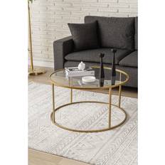 Guld - Runda Soffbord Hanah Home 80 cm Guld Soffbord 80x80cm