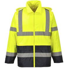 Portwest UH443YBR7XL Hi-Vis Rain Jacket Textile, Size- 7X-Large, Yellow/Black