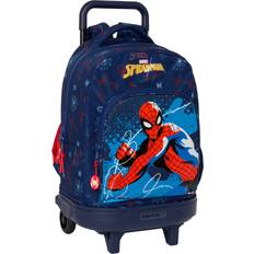 Herren Schulranzen Safta School Rucksack with Wheels Spider-Man Neon Navy Blue 33 X 45 X 22 cm