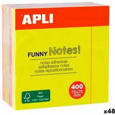 Sticky Notes på rea Apli Roliga Flerfärgade Klisterlappar 75 x 75 mm
