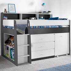 Bedmaster Erin Grey And White Mid Sleeper With Desk