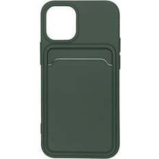 Apple iPhone 12 mini Plånboksfodral G-SP iPhone 12 Mini Silikonskal med Korthållare Militärgrön