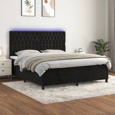 vidaXL Boxspringbett mit Matratze & LED 180x200 cm Betten-Sets