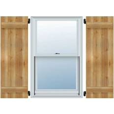 Windows Ekena Millwork TimberCraft 5 3/8"" Boards Board-n-Batten Cedar Window Shutter Height 34"