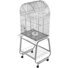 Pets A&E Cage Company Open Top Dome Bird & Removable Stand, Black