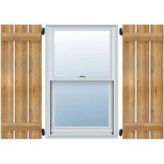 Windows Ekena Millwork W H TimberCraft Four 5 3/8 Board-n-Batten Sawn Cedar Per Pair Window Shutter Height 34"