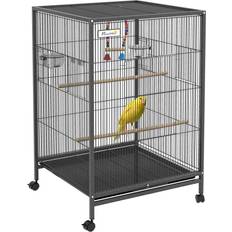 Bird cage Pawhut Metal Bird Cage with Stand for Parrots