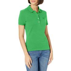 Slim - Women Polo Shirts Lacoste Women's Short Sleeve Slim Fit Stretch Pique Polo Shirt, Chervil Green