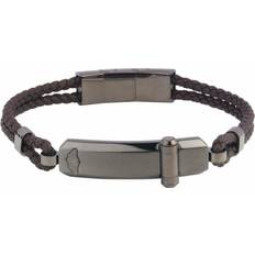 Brown Jewellery Police Men's Bracelet PEAGB2211636 Leather 19