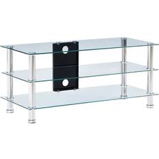 Glasses - Transparent TV Benches vidaXL Open Box Tempered Glass Stand TV Bench