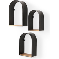 Mercana Finley Black Metal With Arched Wall Shelf