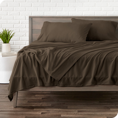 Bare Home Premium Ultra Soft Polar Fleece Bed Sheet Brown