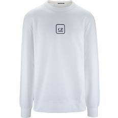 C.P. Company Sweatshirts Sweatere C.P. Company Pullover Bomuld Sweatshirt Med Logo Print - Hvid