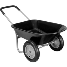 Wheelbarrows Bed Bath & Beyond Heavy Duty 2 Tire Garden Landscape Wagon Wheelbarrow Grey,Black