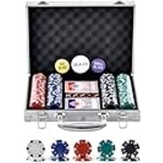 Board Games VEVOR Poker Chip Set 200 Piece