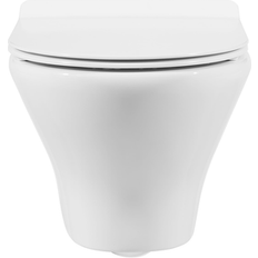 Toilets Swiss Madison Trocadero Wall-Hung Round Toilet Bowl 19.5" x 14.35" 14.15" White