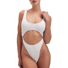 Good American Swimsuits Good American Women's Always Fits Monokini Cloud White, by Khloé Kardashian