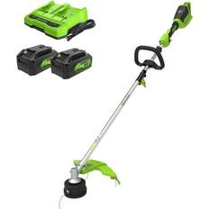 Garden Power Tools Greenworks Greenworks 48V 2x24V 16 Brushless Attachment Capable String Trimmer with 2 4Ah Batteries 2123402