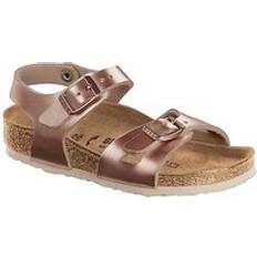 Copper Sandals Children's Shoes Birkenstock Riobirko Girls Copper Sandals Metallic