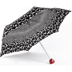 Fulton Black and White Falling Hearts Curio UV Umbrella