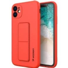 Wozinsky Kickstand Case Silicone Stand Cover for Samsung Galaxy A32 4G Red