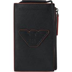 Emporio Armani Läder Plånbok - Svart/Orange Detalj