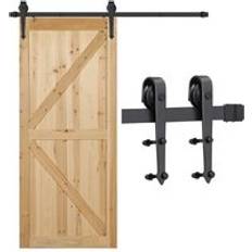 Doors Yaheetech 6Ft Barn Hardware Track Set Sliding Door (x)