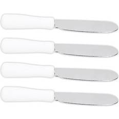 Alpina buttermesser 10cm edelstahl speisemesser butter frühstücks messer 67 Silber/Weiss Messer-Set