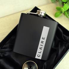 Black Hip Flasks Personalised Memento Company Personalised Name Only Hip Flask