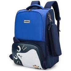 Reflectors School Bags HKHBJS Cute Cartoon Cat School Backpack For Girls Primary School Bags Kids Travel Backpacksdark Blue
