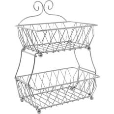 Metaal Dozen en Manden Sorbus 2 Tier Wire Fruit Basket