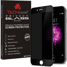 Screen Protectors TechGear Anti Spy Screen Protector for iPhone 8/7 6 6s 4.7" PRIVACY 3D GLASS Edition Genuine Tempered Glass Full Screen