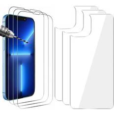 Apple iPhone 14 Plus Screen Protectors IWill 3Pk Tempered Glass Screen Protector for Apple iPhone 14 PLUS Front and Soft Back