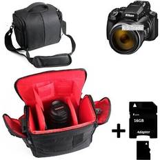 K-S-Trade Nikon Coolpix P1000 Large Waterproof Camera Bag 16GB