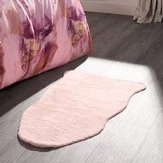 OHS Faux Fur Sheepskin Short Fluffy Rug Soft Pink