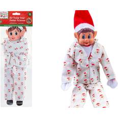 Vita Pyjamasar Elf Teddy Bear Pyjamas White