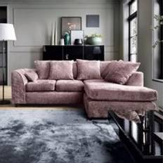 Pink Sofas Abakus Direct Harriet Crushed Chenille Sofa