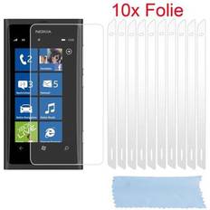 Screen Protectors Cadorabo 10x Screen Protectors for Nokia Lumia 900 Protective films highly transparent display saver protection