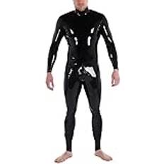 Halsingång latex catsuit män och kvinnor latex unisex med gren dragkedja endast festkläder jumpsuit anpassa latex kostym-orange-anpassa