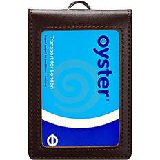 Hibate Hibate Genuine Leather Oyster Card Holder Bus Travel Pass Holders Deep
