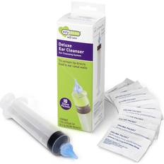Ezy Dose Ear and Ear Wax Cleaner for Humans, Includes 10 Saline Packs, Syringe with Tri-Stream Tip, Safe and Antibacterial