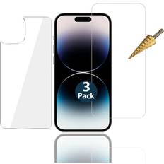 Screen Protectors IWill 3x Tempered Glass Screen Protector for Apple iPhone 14 PRO MAX Front Soft Back