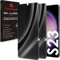 TechGear [2 Pack] Anti Spy Screen Protector fits Samsung Galaxy S23 5G PRIVACY Filter 3D GLASS Edition Genuine Tempered Glass Full Screen Protector