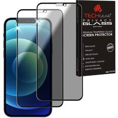 Apple iPhone 12 Pro Screen Protectors TechGear [2 Pack] Anti Spy Screen Protector for iPhone 12, iPhone 12 Pro PRIVACY Filter 3D GLASS Edition Tempered Glass Full Screen Protector Guard