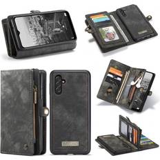 CaseMe Samsung Galaxy A13 5G A04s 4G Retro läder plånboksfodral Svart
