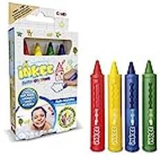 Barn badkar leksaker INKEE BATH Crayons 4 x badpennor för barn badkar, pennor för keramiska ytor, badleksaker badpennor för barn 4 stycken – lätt att rengöra