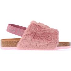 Scholl Womenss Amabel Faux Fur Slippers in Rose