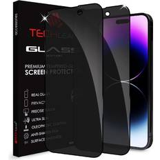 Apple iPhone 14 Plus Screen Protectors TechGear [2 Pack] Anti Spy Screen Protector for iPhone 14 Plus PRIVACY Filter 3D GLASS Edition Genuine Tempered Glass Full Screen Protector