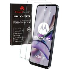 TechGear 2 Pack GLASS for Motorola Moto G13 Moto G23, Tempered Glass Screen Protector Covers [9H Hardness] [Crystal Clarity] [Scratch-Resistant] [No-Bubble]